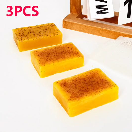 3PCS Turmeric Soap,Deep Cleansingsoap,Moisturizing Soap for Face &Body,Body Wash & Soap for Women& Men